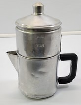 N) Vintage Enterprise Aluminum Co Drip-O-Lator 2 - 3 Cup Coffee Pot USA - £7.90 GBP