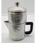 N) Vintage Enterprise Aluminum Co Drip-O-Lator 2 - 3 Cup Coffee Pot USA - £7.95 GBP