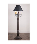 WOOD COLONIAL FLOOR LAMP ~ &quot;Espresso&quot; Textured Finish with Punched Tin S... - £734.07 GBP