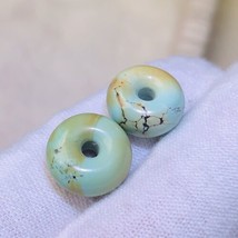 2pcs Natural Turquoise pendant mini donut Harmony Gemstone DIY PingAnKou 12mm - £69.56 GBP