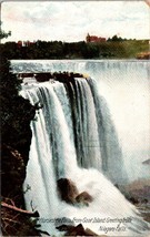 Canada Ontario Niagara Horseshoe Falls Goat Island Written On Vintage Postcard - £5.92 GBP