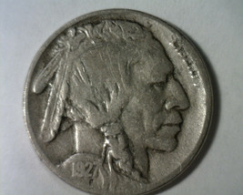1927-D Cud Over Liberty Buffalo Nickel Fine / Very Fine F/VF Nice Original Coin - $145.00