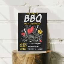 Personalized Chalk BBQ Party Invitation - £7.98 GBP