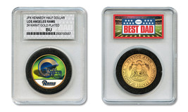 LOS ANGELES RAMS NFL *GREATEST DAD* JFK 24KT Gold Clad Coin SPECIAL LTD.... - €10,41 EUR
