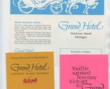 4 Grand Hotel Brochures 2 Postcards &amp; More Mackinac Island Michigan 1972... - $57.42