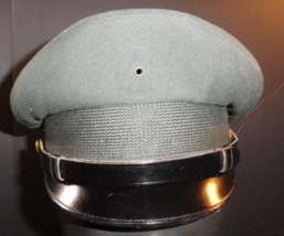 1962 CAP SERVICE WOOL SERGE AG 44 DRESS GREEN CLASS A SERVICE HAT VISOR ... - €41,00 EUR