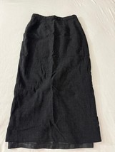 Sassco RN#50610 Women’s 4P Wool Back Zipper Pleated Front Pencil Black Skirt image 9