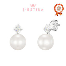 [J.Estina] Basic Perlina Earrings (JJP1EI3BS203SW000) Korean Jewelry Pearl - £127.09 GBP