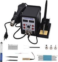 2 in 1 SMD Hot Air Rework Station Solder Gun and Soldering Iron with 12P... - £97.51 GBP