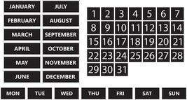 Whiteboard Calendar Magnet Non-Abbreviated Bundle (Solid Colors) - £17.25 GBP