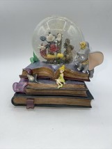 Walt Disney Snow Globe 75th Anniversary Figurine Mickey Dumbo Tinkerbell READ - £46.72 GBP