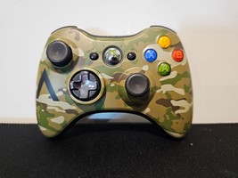Official OEM Camo Camouflage Microsoft Xbox 360 Controller VG cond Model... - £13.67 GBP