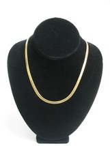 Herringbone Link Chain  Necklace 18&quot; Gold Tone Costume Jewelry New - $15.96