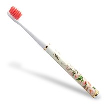 Luxury Toothbrush Crystal Clean Flower Rose White Miselle Made in Japan - $27.12