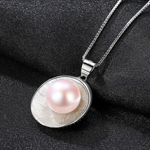 S925 Sterling Silver Silver Pearl Necklace Simple Fashion Shell Pendant Necklace - £24.77 GBP