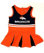 NFL Team Apparel Denver Broncos Cheerleader Dress 100% Polyester Size 18 Mo - $11.29