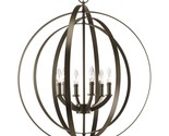 Equinox Collection Silver Six-Light Luxury Hanging Pendant Light - £410.46 GBP