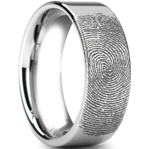 COI Tungsten Carbide Custom Fingerprint Ring - TG3234AA  - £79.91 GBP