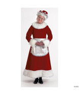 Women s Burgundy Velvet Mrs. Claus Dress Costume  Medium - $248.99