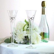 Lillian Rose 10  Double Heart Glasses Add Elegance to Your Wedding Venue... - $20.56