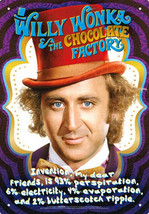 Willy Wonka and the Chocolate Factory Recipe Photo Image Tin Sign Poster NEW - £5.40 GBP