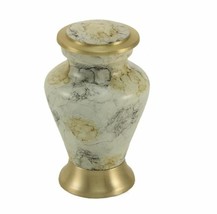 Keepsake Funeral Cremation Urn for ashes,5 Cubic Inches-Glenwood White Marble - $59.99