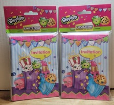 Shopkins - Birthday Invitations - Lot Of 16, (2 Sealed Packages) - £8.45 GBP