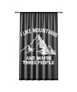 Personalized Photo Curtains: &#39;I Like Mountains and Maybe Three People&#39; -... - £51.11 GBP