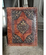 Vintage French Embossed Leather Notebook Cover For Journaling and Artists - $1,425.81 MXN