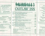 Outlaw Inn Place Mat Menu Rock Springs Wyoming Breakfast &amp; Box Lunches - $13.86