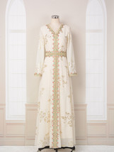 Gilded Embroidered Lace Modern White Dress - $74.99