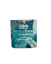 NEW Gillette Sensor Excel For Women 5 Cartridges Razor Blades RARE - $25.73