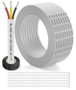 20 Gauge Wire 3 Conductor Electrical Wire 30FT, 20 AWG Flat 3 Wire Cable... - $400.35 MXN