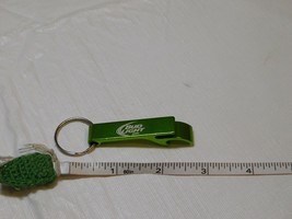 Bud Light Lime keychain keyring bottle opener key chain ring GREEN NOS advertise - £8.85 GBP