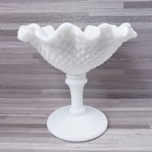 Westmoreland English Hobnail Milk Glass 5.25&quot; Compote Candy Dish Signed - $27.00
