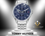 Tommy Hilfiger cronografo da uomo in acciaio inossidabile quadrante blu ... - £95.81 GBP