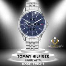 Tommy Hilfiger cronografo da uomo in acciaio inossidabile quadrante blu 44... - £95.83 GBP