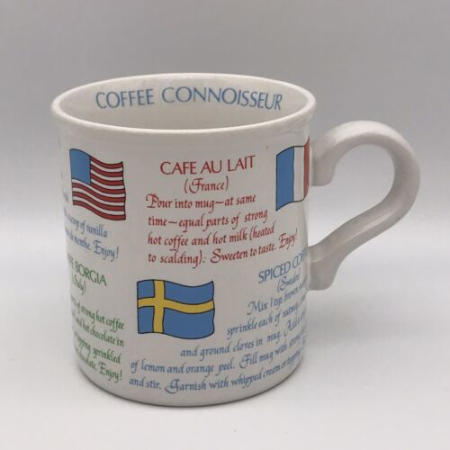 1985 Coffee Connoisseur Mug Coffee Lover Recipes Collector American Greetings - $10.99