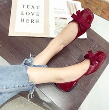 Spring Autumn Single Shoes With Flat Bow Cute Girl Han Edition Antiskid Fashion  - £29.92 GBP