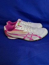 ASICS Hyper Rocket Girl 5 White Pink Women&#39;s Track Running Shoes US 11 G154N - £22.53 GBP