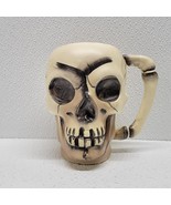 Vintage Norcrest Halloween Goth Skull Ceramic Mug Japan C-150 - $821.79 MXN