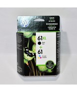 HP 61 Black High Yield and Tri-Color Standard Yield Ink Cartridge 2PK CZ... - $729.29 MXN
