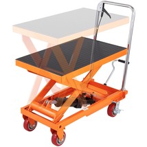 VEVOR Hydraulic Lift Table Cart, 1100lbs Capacity 35.4" Lifting Height, Manual S - $475.99