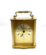 VTG Linden Quartz Brushed Carriage Clock with Handle West Germany WORKS - $20.69