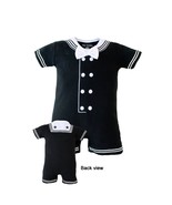 Charming Sailor Style Short-Sleeve Infant Romper with Bow Tie - £23.66 GBP