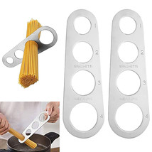 2 Pc Stainless Steel Spaghetti Noodle Measure Tool Pasta Portion Serving 1 - 4 - £16.77 GBP