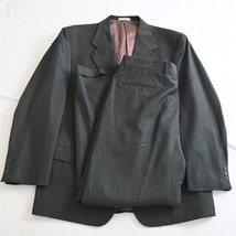 Vtg Ungaro Paris 44R 36x32 Green Check 100% Wool Mens Jacket Pants Suit - $138.29 CAD