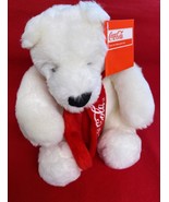 2010 Plush Advertising Coca Cola Polar Bear 8&quot; Coca Cola Red Scarf New w... - $20.36 CAD