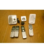 LOT OF 4 VTECH Home Cordless Telephones &amp; 3 bases UNTESTED no batteries. - £5.98 GBP