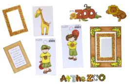 My Mind&#39;s Eye At The Zoo Scrapbook Die Cuts Frames 11 Piece Set - £3.98 GBP